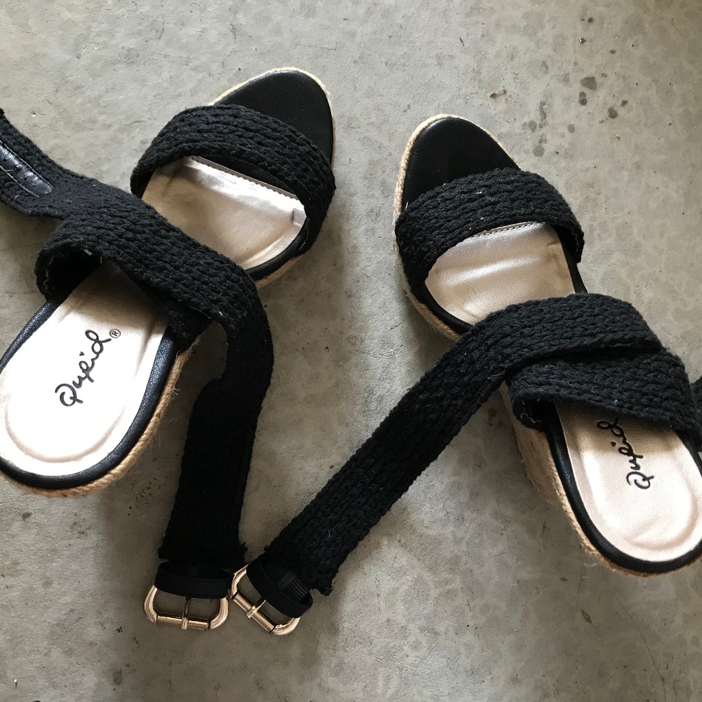 4-6 inch heel wedge sandals